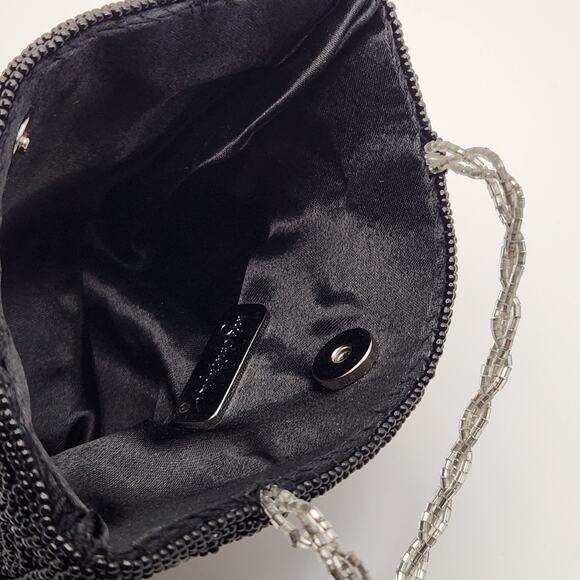 Inge Christopher Beaded Christmas Lights Purse Black Holiday Mini Bag Vintage - Picture 12 of 14